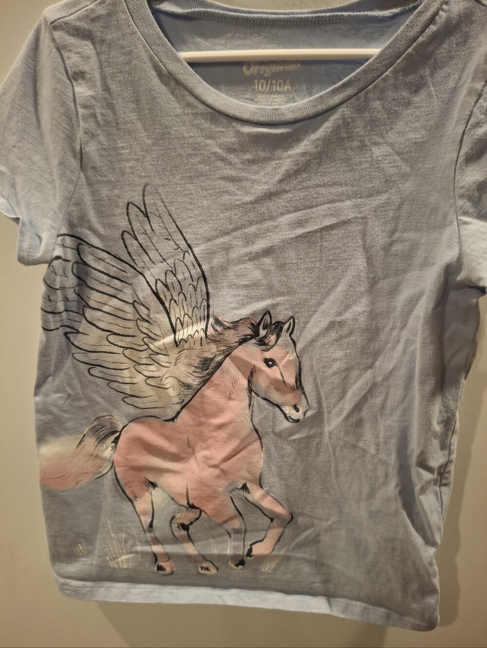 Kids Light Blue Pegasus Graphic Tee - Brand: